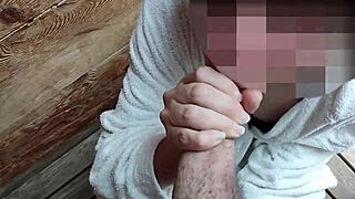 Teacher's Sauna Dick Reveal Turns into Risky Cum Assistance
