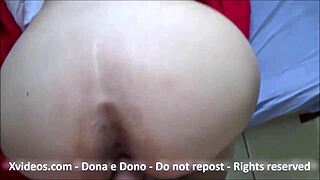 submissive arab teen gets DADDY'S thick cock creampie in hairy pussy pov
