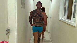 Tattooed neighbor assfucks big-ass Brazilian milf on cam