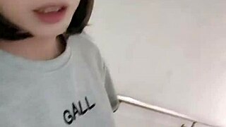 Shemale Ting Xuan Strokes Legs And Heels In Hotel Public Outdoor Area