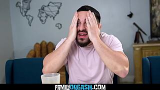 Stepmom Ashley Alexander massages sucks grown stepson's cock