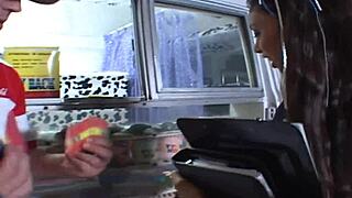 alexis love stuffs ice cream in her mouth before sex