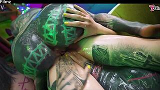 Three tattooed punk goth lesbians dive into first-time anal gape, prolapse, cum swap and ass worshiping.