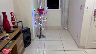 Tattooed neighbor assfucks big-ass Brazilian milf on cam