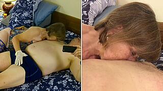 Granny Carmen Deepthroats Cock Swallows Hot Cum