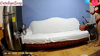 backstage big ass latina model in sexy lingerie gettin ready for hot action