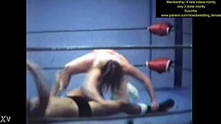 Hey, watch her pin him down nude in fierce wrestling match?