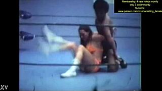 Hey, watch her pin him down nude in fierce wrestling match?