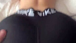yo that big ass in nike leggings looks fire gettin pounded tight pussy closeup
