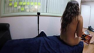 Lala Rose's Skinny Brunette Ass Takes Hardcore Deepthroat Anal Choking