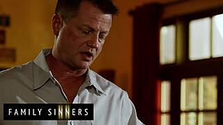 stepdad catches stepdaughter stroking to his fuck clips then demos the real deal