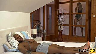 Czech blonde teen sucks and fucks huge black cock in hotel interracial fun