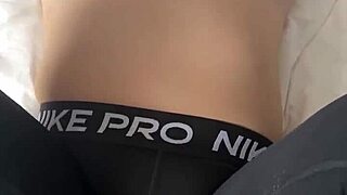 yo that big ass in nike leggings looks fire gettin pounded tight pussy closeup