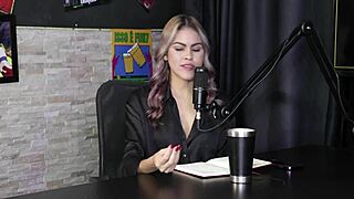 Naomi Campos chats hairy women backlash in sheer red lingerie