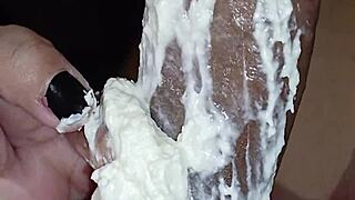 I feel so naughty sucking my stepbro's huge cock with whipped cream!