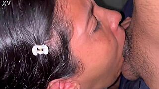 you like watching me gag on cock trying deepthroat in the bath? latina teen chokes hard
