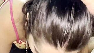 perfect blowjob then hot ride cum deep inside