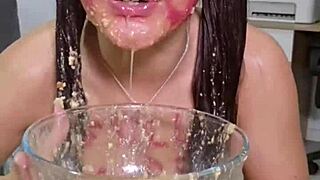 wanna see me eat junk food then puke it all over my big ass tits?