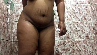 Smooth shaved asian pussy lips spread wide ready lick