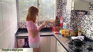 Kitchen Novinha Bent Over Doggystyle Petite Latina Pussy Pounded Raw