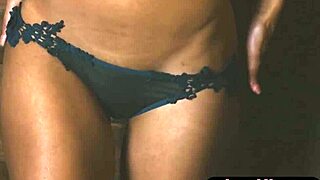 petite ebony strips small tits bares chocolate nude body