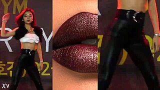 Ever seen a sexy Chinese babe dance in tight leather pants like this?