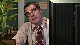 Horny Allie and Tia fuck in steamy office threesome with rough doggystyle and cowgirl