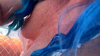 Public Lover Sprays Hot Steamy Piss into Wife's Drinking Mouth Outdoor Humiliation