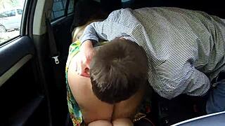 DEEPTHROAT IN TAXI! RUSSIAN MILF ALINA TUMANOVA'S WILD PUBLIC REACTION!