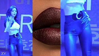 Ever seen a sexy Chinese babe dance in tight leather pants like this?