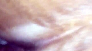 Wet hairy ebony pussy creampied doggystyle by monster black cock