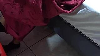 young peruvian slips into lingerie for cash in lima streets