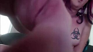 Shemale couple films homemade rough anal assfucking on webcam for fans