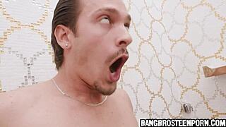 Can Ramona's Teen Lips Tame Monster Cock in Wild Shower?