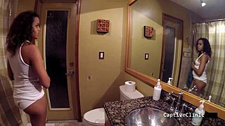 hey nurse sheila daniels in latex gloves shower handcuffs you think health care's free with your big ass tits screaming humiliation?