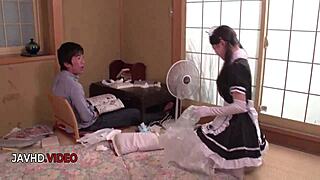 Sultry JAV maid dives into wild group fun with heated passionate groans