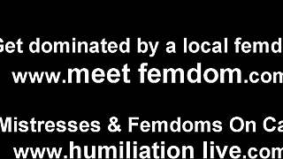 fat pathetic lard ass grovels under bdsm femdom mistress domination