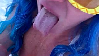 Public Lover Sprays Hot Steamy Piss into Wife's Drinking Mouth Outdoor Humiliation