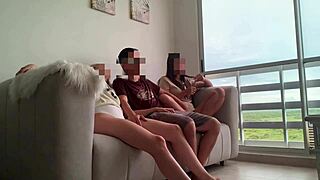 friends invite me movie but share cock instead?