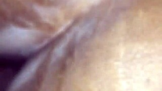 Wet hairy ebony pussy creampied doggystyle by monster black cock