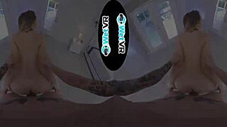 can this tight wet blonde pussy handle vr pounding till cum drips from her bent over hole