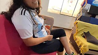 Beat my gamer friend now she gives pov oral anal creampie celebration