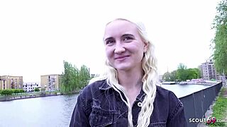 german scout picks up skinny blonde teen daruma rai for rough berlin casting fuck