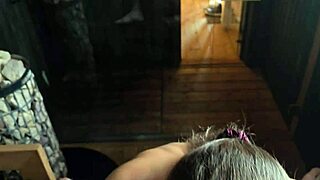WOW! Married Slut Deepthroats Monster Cock in Sauna Creampie!