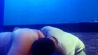 licking my latina wife's juicy pussy in motel before doggystyle pounding