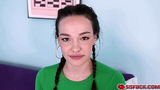 Juan Loco Stares at Stepsis Rissa Mays Huge Natural Titties Jerking Cock