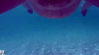 Three Creampies Fill Juicy Milf Pussy Underwater in Outdoor Slut Session