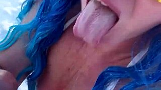 Public Lover Sprays Hot Steamy Piss into Wife's Drinking Mouth Outdoor Humiliation