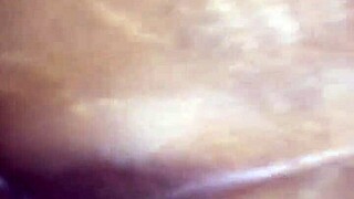 Wet hairy ebony pussy creampied doggystyle by monster black cock