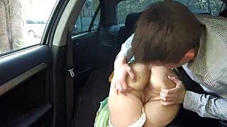 DEEPTHROAT IN TAXI! RUSSIAN MILF ALINA TUMANOVA'S WILD PUBLIC REACTION!